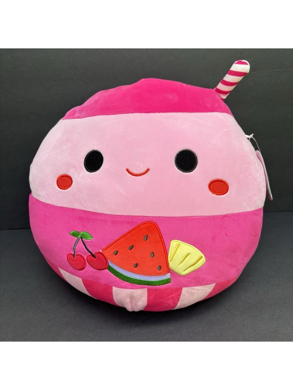 Jazwares Squishmallows Jans Fruit Punch Juice Pouch, 14-Inch Plush, Large